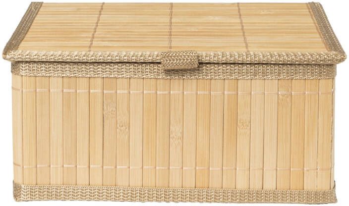 Xenos Bamboe mand met deksel 15x32x25 cm