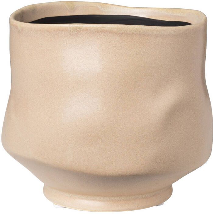 Xenos Bloempot beige ø14.5x12.5 cm