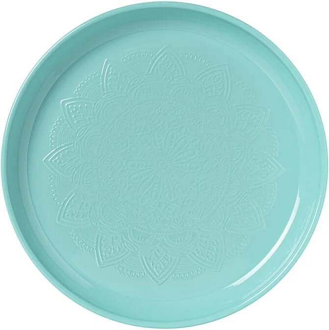 Xenos Decoratieplateau blauw ø36x3 cm