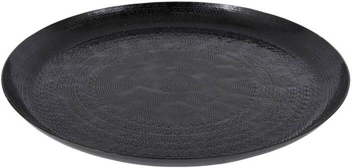 Xenos Decoratieplateau zwart Ø34 cm