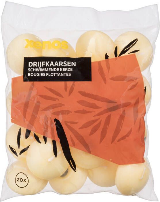 Xenos Drijfkaarsen ivoor 20 stuks
