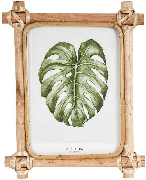 Xenos Fotolijst met rotan frame 13x18 cm
