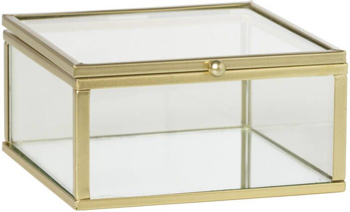 Xenos Gouden box klein vierkant 10x10x5 cm