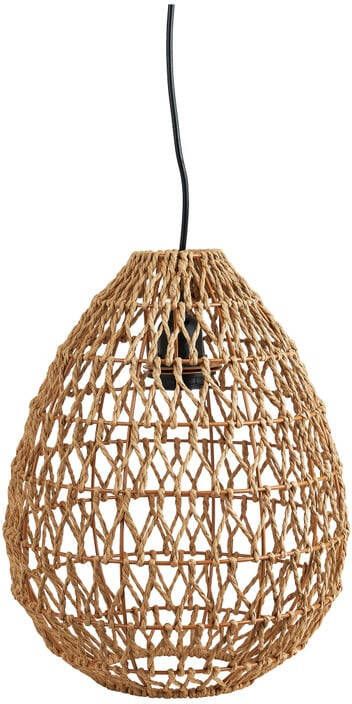 Xenos Hanglamp geweven geknoopt naturel Ø25x38 cm