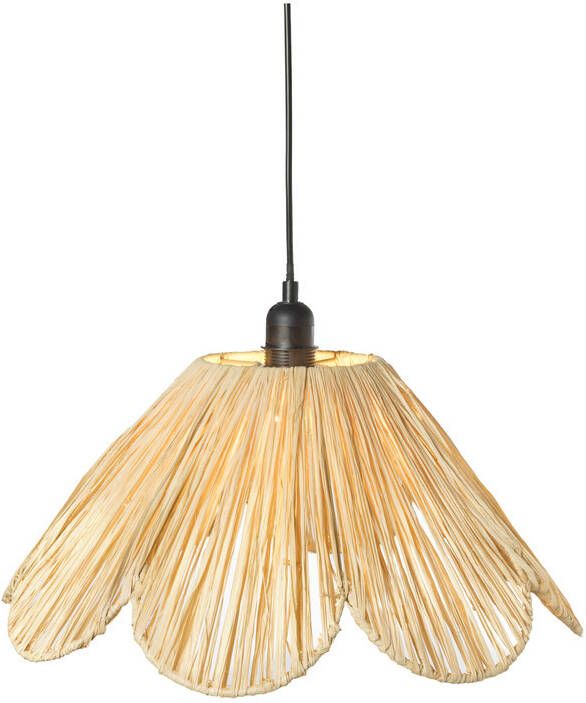 Xenos Hanglamp riet geschulpt ø44x20 cm