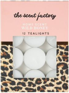Xenos Home scent theelicht met geur Wild Honey set van 12