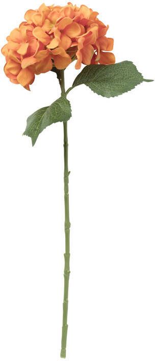 Xenos Kunstbloem hortensia oranje 63 cm