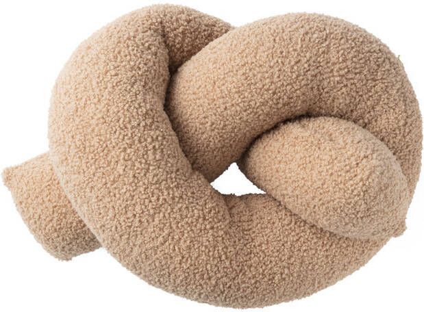 Xenos Kussen knoop bruin -28x43 cm