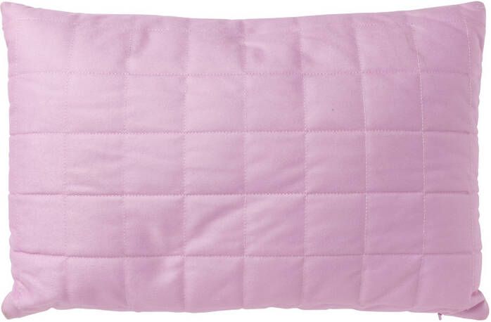 Xenos Kussen met blokjes roze 30x45 cm