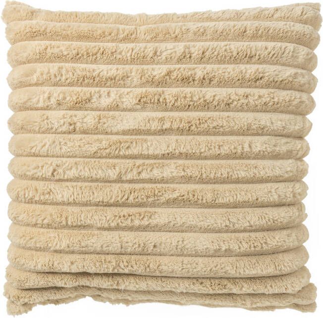 Xenos Kussen rib beige 45x45 cm
