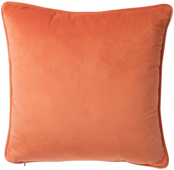 Xenos Kussen velvet oranje 45x45 cm