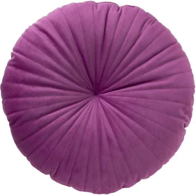 Xenos Kussen velvet rond paars ø45 cm