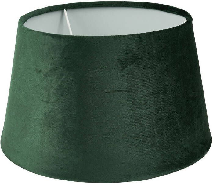 Xenos Lampenkap velvet groen ø28 cm