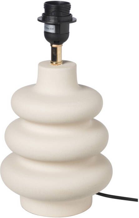 Xenos Lampenvoet ribbel beige ø17x31 cm