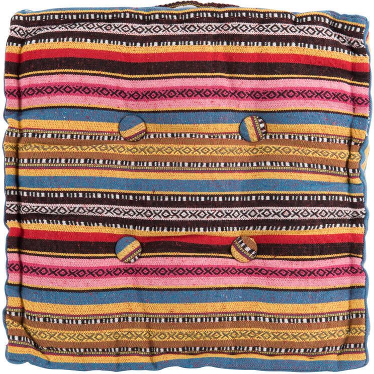 Xenos Matraskussen Mexican multikleur 38x38 cm