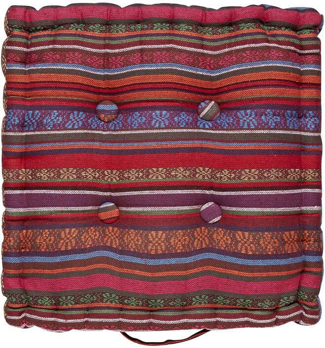 Xenos Matraskussen Mexican rood paars 40x40 cm