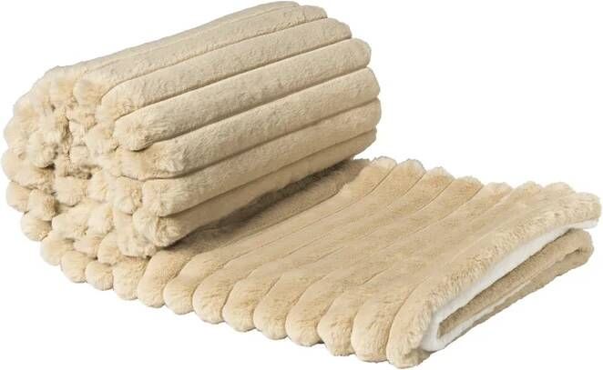 Xenos Plaid rib beige 130x160 cm
