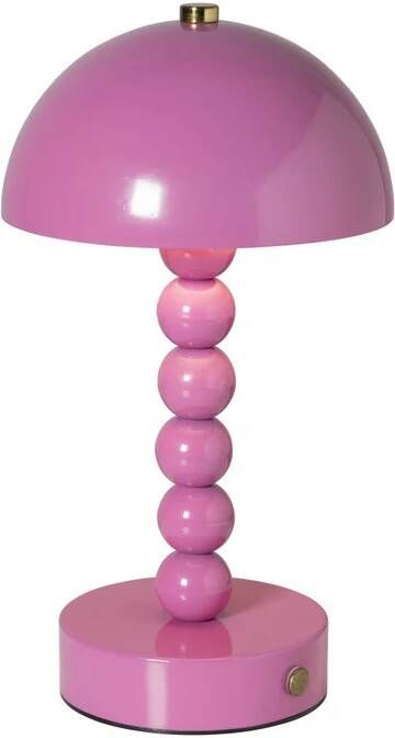 Xenos Tafellamp touch bollen roze ø15x26 cm