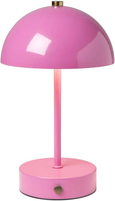 Xenos Tafellamp touch shiny roze ø15x26 cm