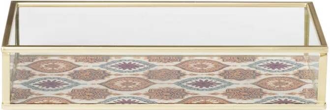 Xenos Tray met print goud klein