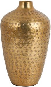 Xenos Vaas fles bol goud Ø17x27 cm