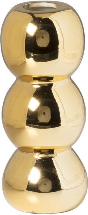 Xenos Vaas geribbeld goud ø12.5x5 cm