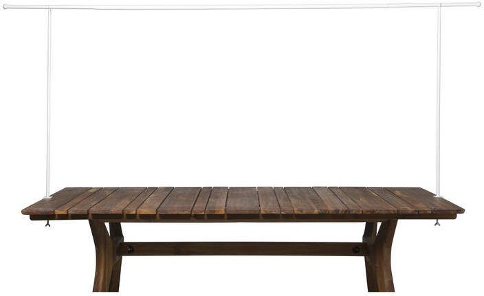 Xenos Verstelbare tafelklem wit 90x8.5x140-250 cm