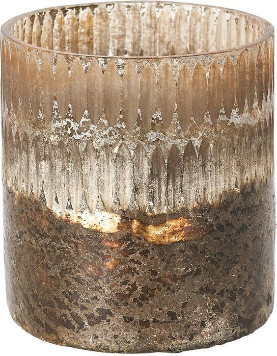 Xenos Waxinelichthouder met facet metallic ⌀7x8 cm