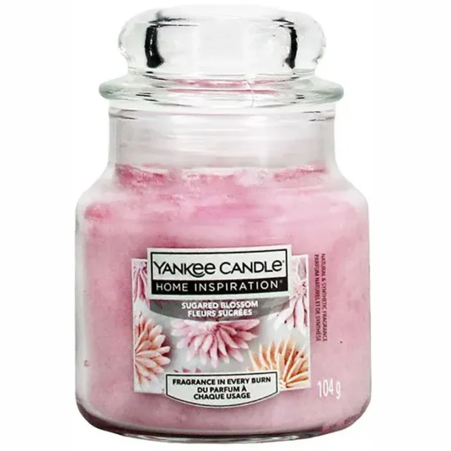 Yankee Candle Geurkaars Gesuikerde Bloesem 104g - Langdurige geur White