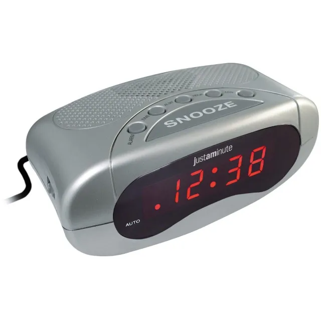 Lowell Just a Minute |Digitale wekker | Alarm | Grijs Zilver