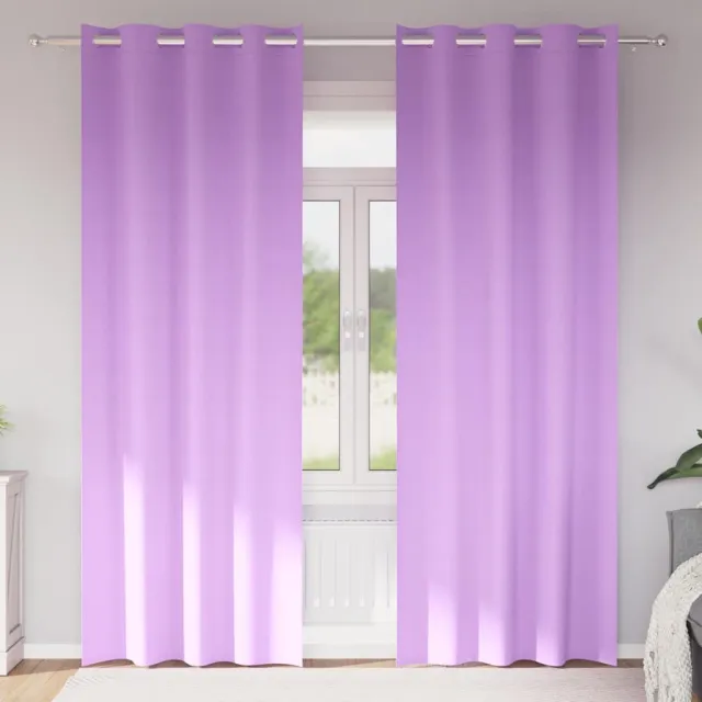 vidaXL Zwart-out Gordijnen met Ringen 2 st Paars 245 x 140 cm