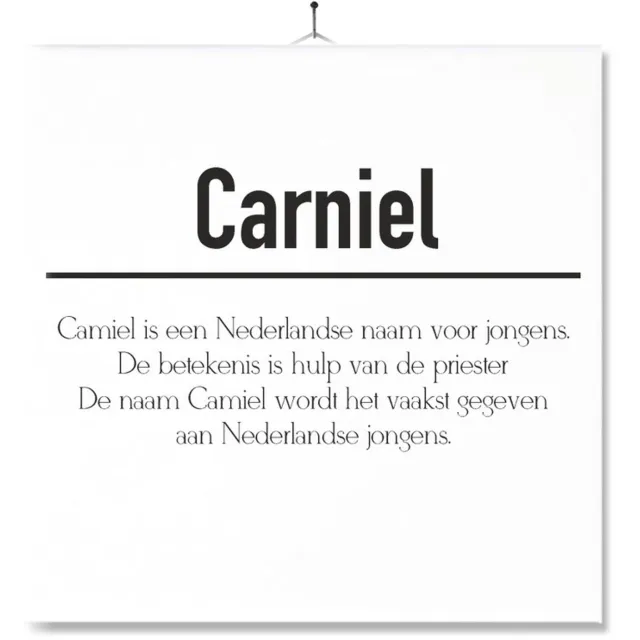 MC Living Tegel Met Opdruk | Betekenis | Kado | Cadeau | Met Naam - Carniel Multi-Color