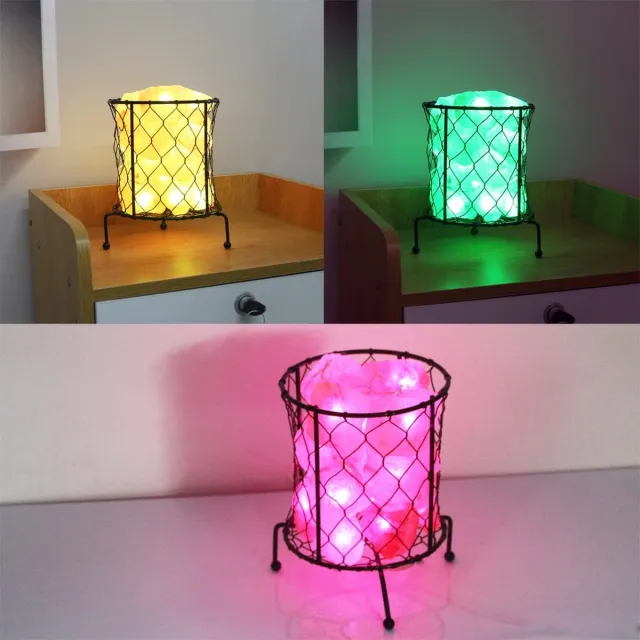 Salt Lamp Zoutlamp – Salt Lamp – Woonkamer Accessoires – Tafellamp - Nachtlampje Zwart