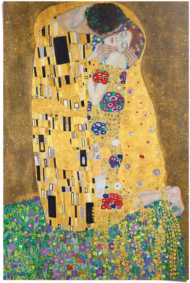 REINDERS Poster Gustav Klimt - the kiss - 91,5 x 61 - Papier - REINDERS
