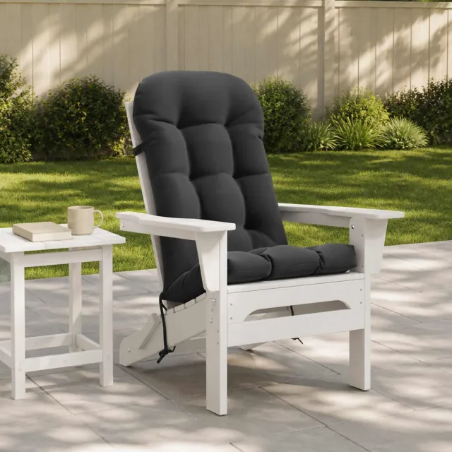 vidaXL Adirondack stoelkussen PUTTEN 100% Polyester Antraciet