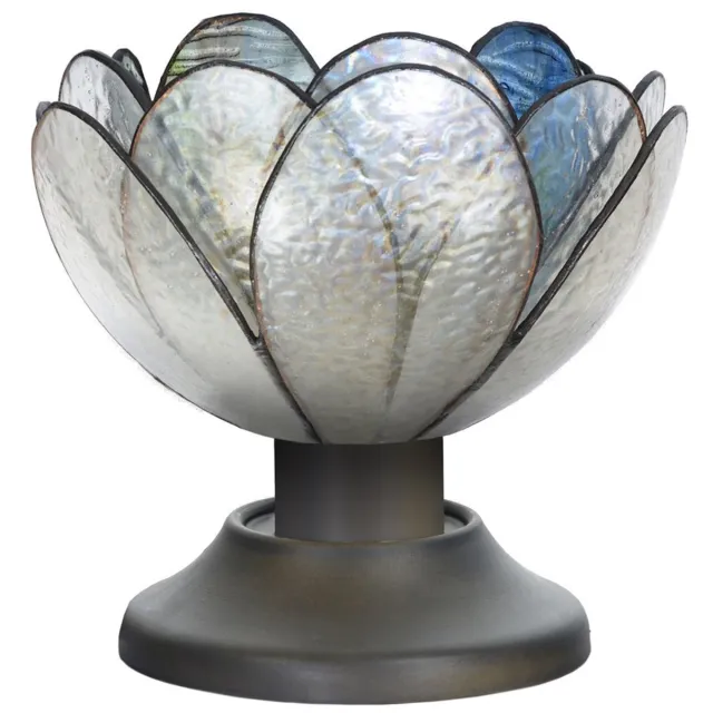 Coloured by Art Tiffany Tafellamp Sparkling Pioenroos - Art Deco Trade Transparant