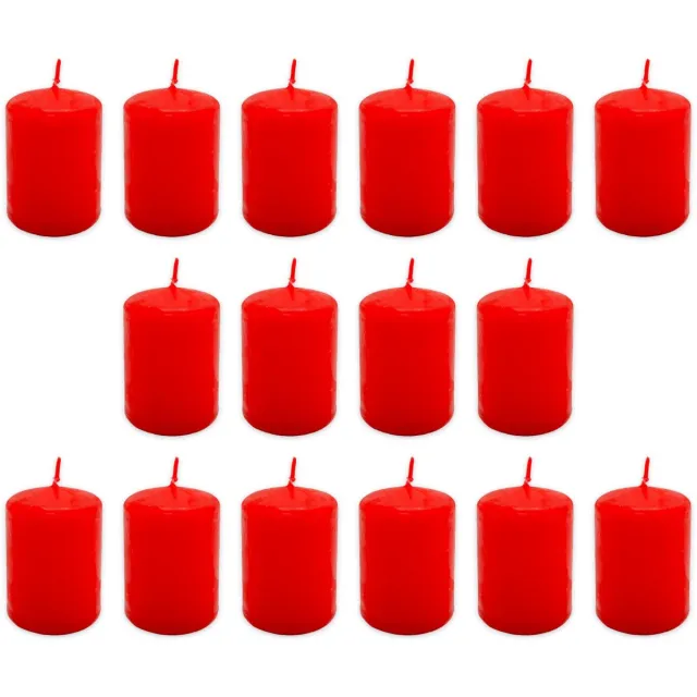 Imperatoris Kaarsenset - Geurkaarsen - Geur Set - Decoratieve Kaarsen - Geurloos - Cadeauset - Unscented - 16 Stuks Red