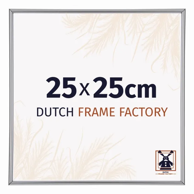 Dutch Frame Factory Fotolijst 25x25 cm - Kunststof - Zilver Hoogglans - Angers