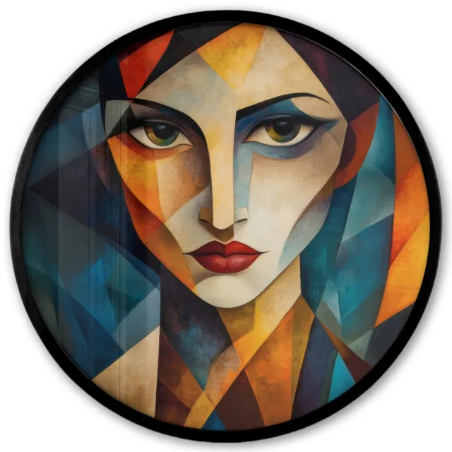 FrameYourWall Poster in lijst Rond - Fotolijst 40x40 cm - Posters - Portret - Abstract - Vormen - Ronde posterlijst zwart - Decoratie - Wanddecoratie woonkamer - Muurdecoratie slaapkamer
