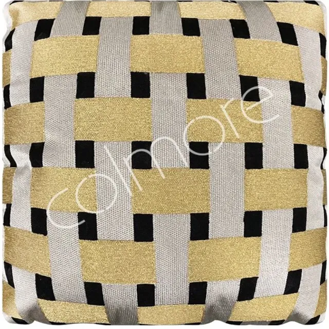 Colmore Kussen Colmore zwart/goud geborduurd 45x45 zwart, goud en zilver
