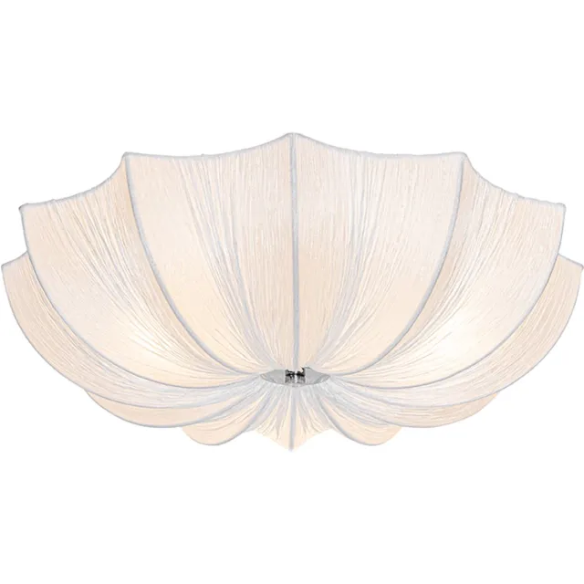 QAZQA plu - Design Plafondlamp - 3 lichts - Ø 52 cm - Wit - Woonkamer | Slaapkamer | Keuken