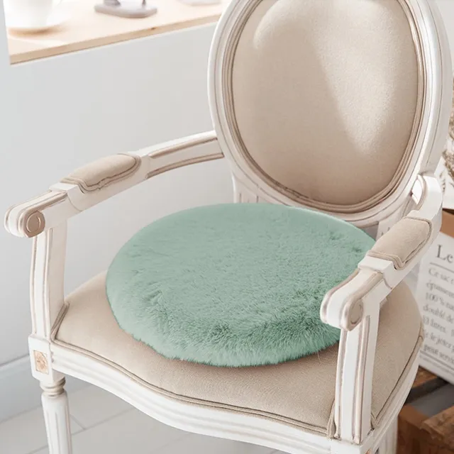 Ulisem Super Soft Ronde Pluche Zitkussen - Stoelkussen - Zitcomfort - Antislip - Voor Binnen En Buiten - Groen - Zitkussen Voor Stoel - Vloerkussen - Kussen Voor Op Vloer - Ronde Zitkussen - Pluche Kussen - Stoelverhoging - Kussen Voor Buiten