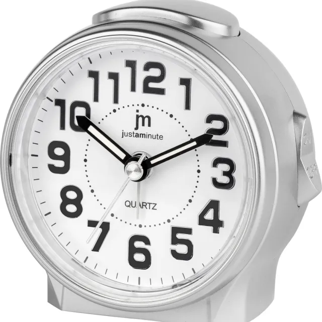 Just a Minute Wekker | Zilver | Geluidloos uurwek
