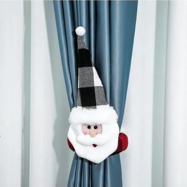 JobaStores® Gordijn houder Kerst Kerstman ruit