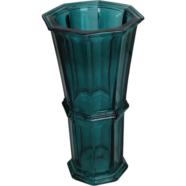 HD Collection Vaas Glas Petrol 15x15x28cm