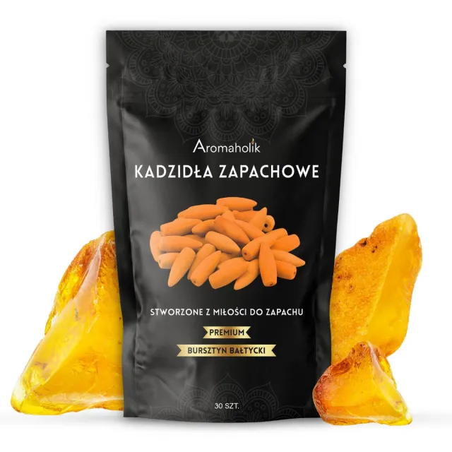 Aromaholik Wierookkegels Backflow - Baltische Amber - 30 stuks - XL - Waterval Effect - Natuurlijk