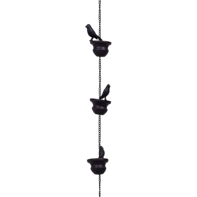 Inf Vogelregenketting met bronzen afwerking - 2,4 m ijzeren decoratieve gootketting Brons