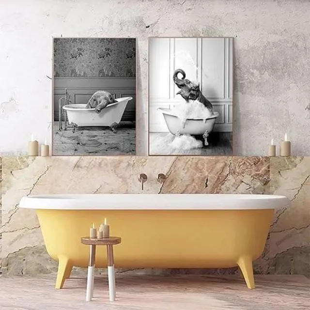 WADBTP Poster - Sloof in Bad - 60x90cm - Zonder Lijst Zwart;Wit