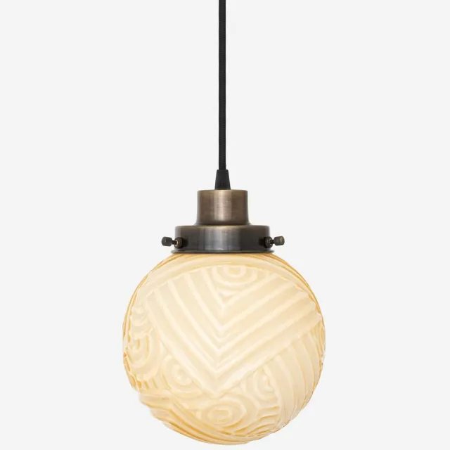 Coloured by Art Hanglamp aan snoer Nouveau Romance Sunny 20's Brons - Art Deco Trade Zachtgeel