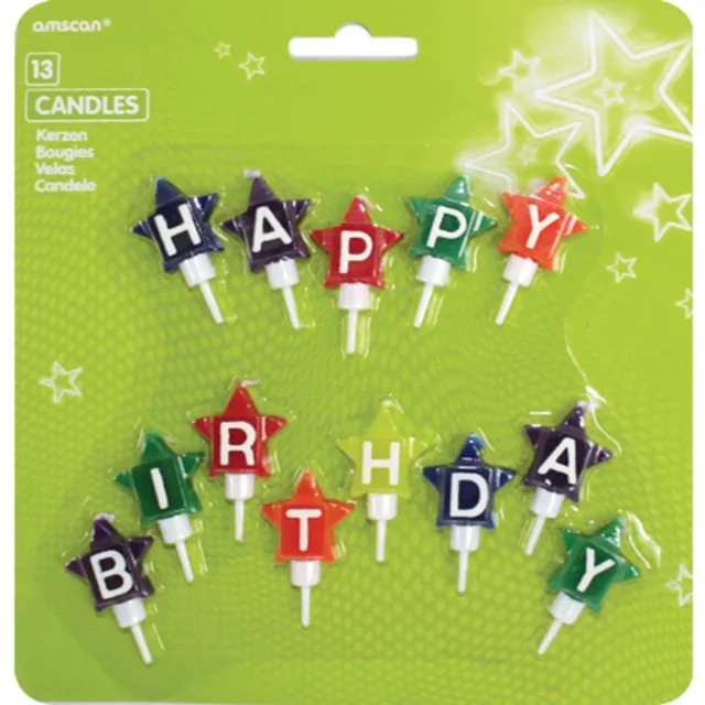 Amscan Kaarsen Happy Birthday (13 stuks) Multicolor